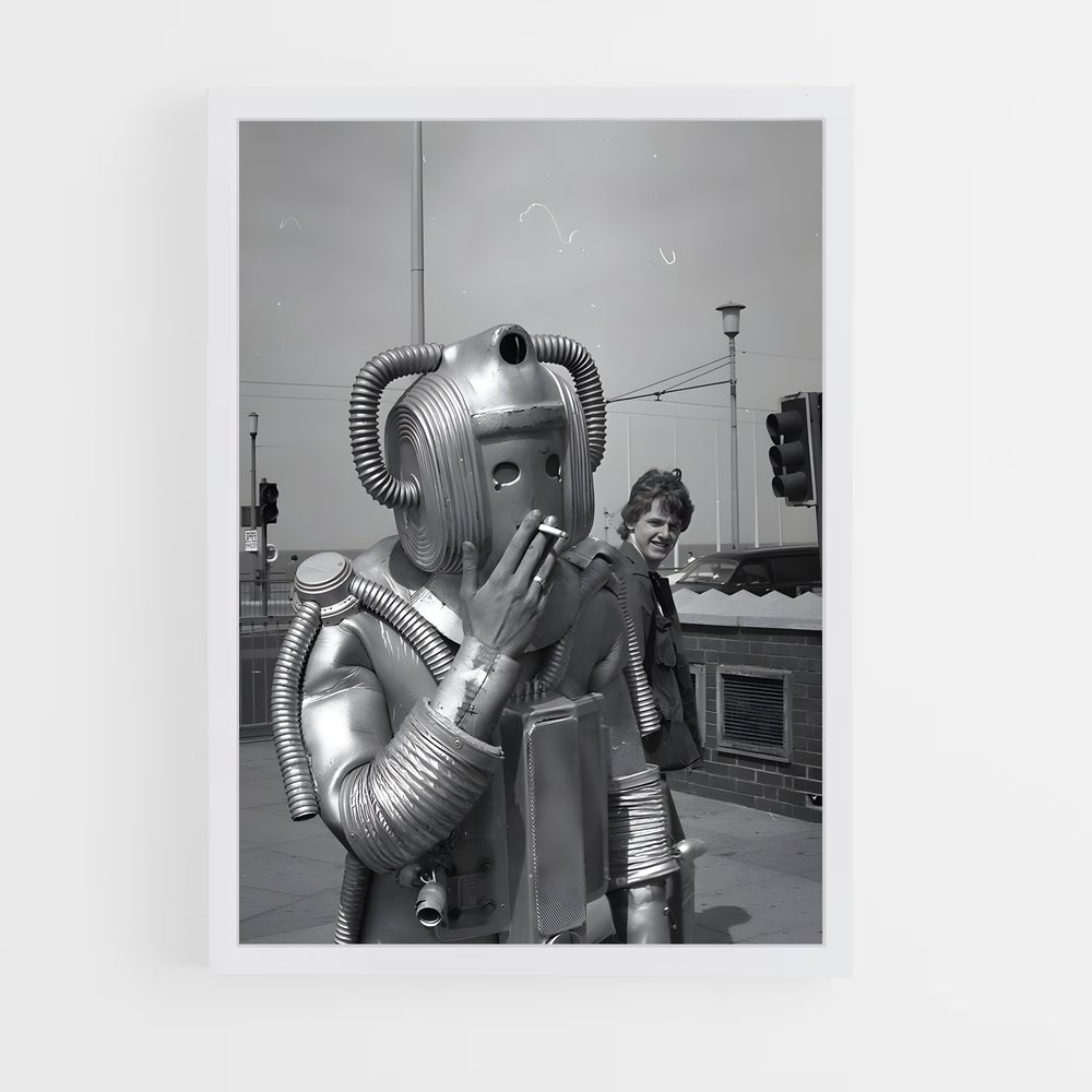 Poster Fumée Futuriste – affiche Espace rétro (vue 3)